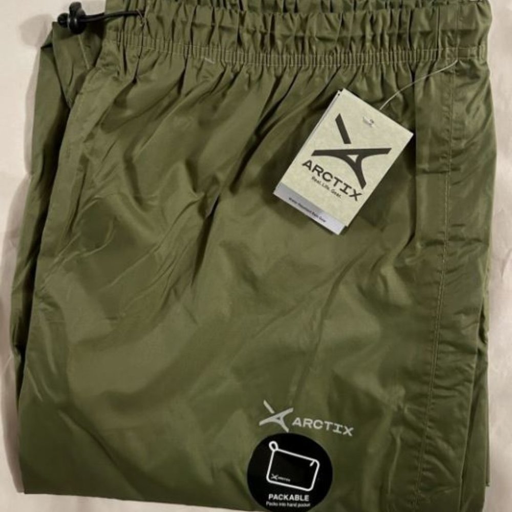 NEW Arctix Men's Storm Rain Pant, Olive, 4X-Large (52-54W) / 30L